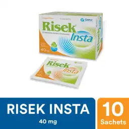 Risek Insta Sugar Free Sachets 40Mg (1 Box = 10 Sachets)