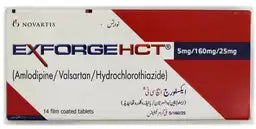 Exforge Hct Tablets 5/160/25Mg (1 Box = 2 Strips) (1 Strip = 7 Tablets)