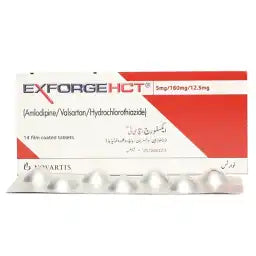 Exforge Hct Tablets 5/160/12.5Mg (1 Box = 2 Strips) (1 Strip = 7 Tablets)