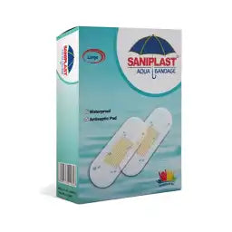 Saniplast Aqua Waterproof Bandage Large (Box = 20 Strips)