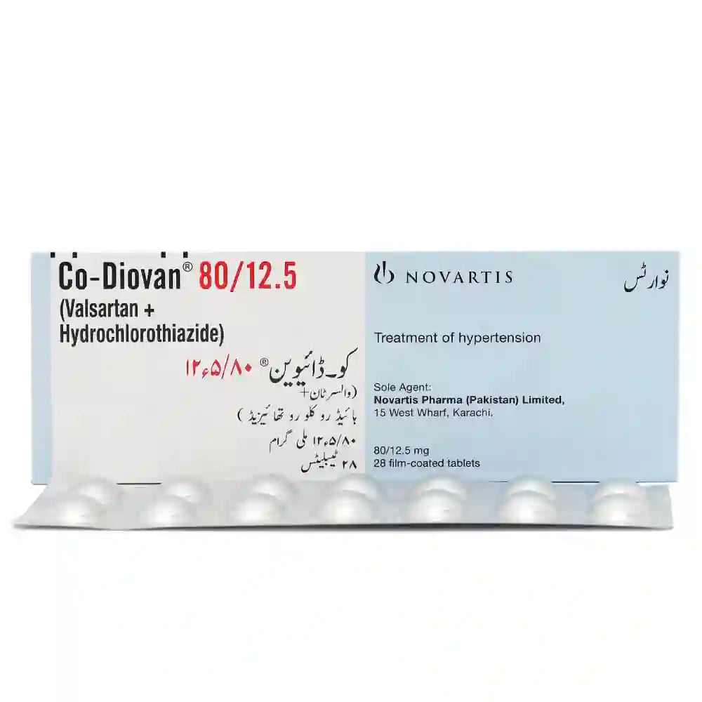 Co-Diovan Tablets 80Mg/12.5Mg (1 Box = 2 Strips) (1 Strip = 14 Tablets)