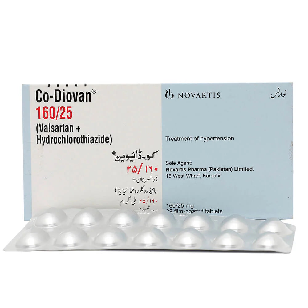 Co-Diovan Tablets 160Mg/25Mg (1 Box = 2 Strips) (1 Strip = 14 Tablets)