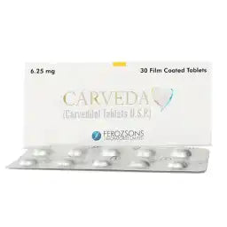 Carveda Tablets 6.25Mg (1 Strip = 10 Tablets)