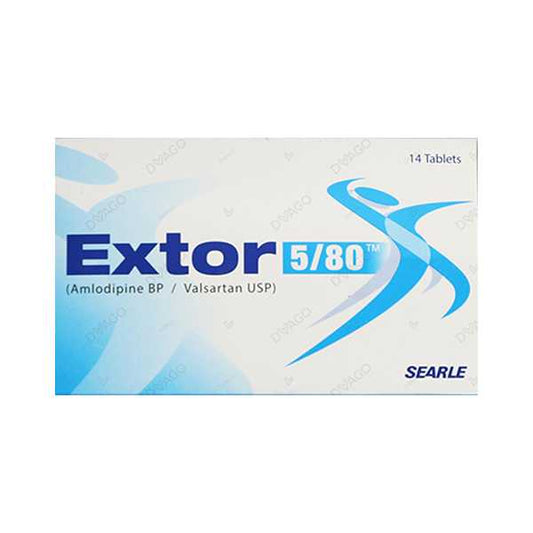 Extor Tablets 5/80Mg (1 Box = 1 Strip)(1 Strip = 14 Tablets)