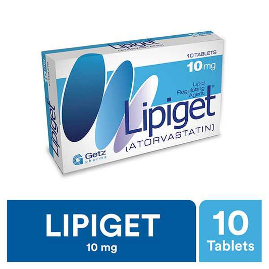 Lipiget Tablets 10Mg (1 Box = 1 Strip)(1 Strip = 10 Tablets)